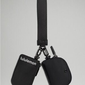 Lululemon Black Dual Pouch Wristlet